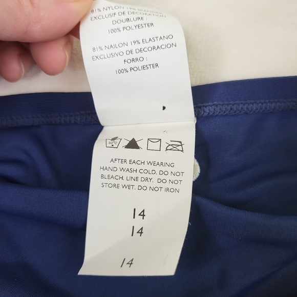 ❤️ Nike Swim Navy Blue Bikini Bottoms Size 14 - Picture 4 of 5